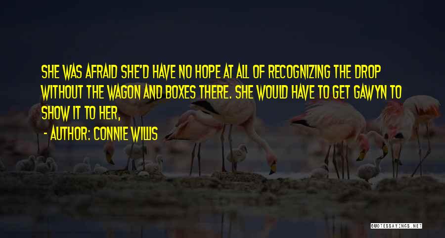 Connie Willis Quotes: She Was Afraid She'd Have No Hope At All Of Recognizing The Drop Without The Wagon And Boxes There. She