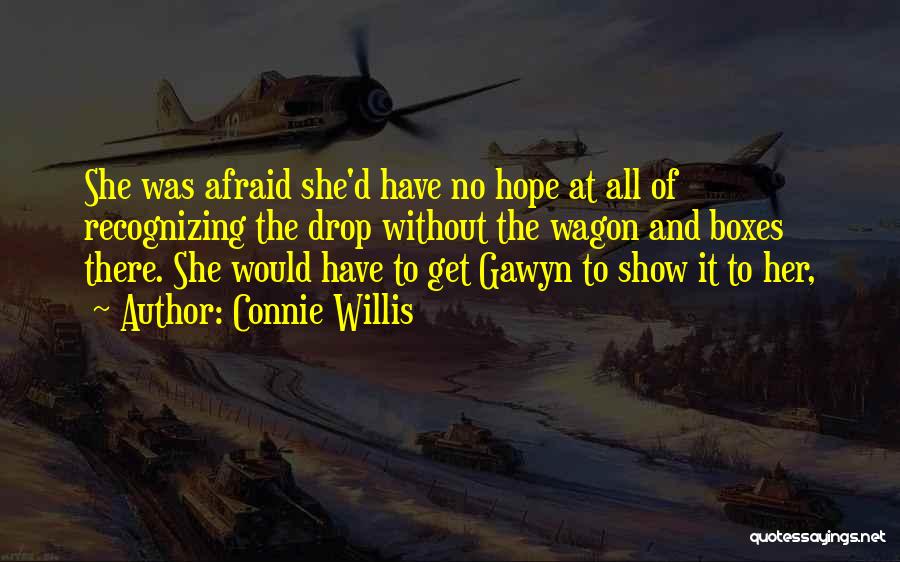 Connie Willis Quotes: She Was Afraid She'd Have No Hope At All Of Recognizing The Drop Without The Wagon And Boxes There. She