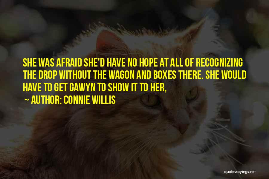 Connie Willis Quotes: She Was Afraid She'd Have No Hope At All Of Recognizing The Drop Without The Wagon And Boxes There. She