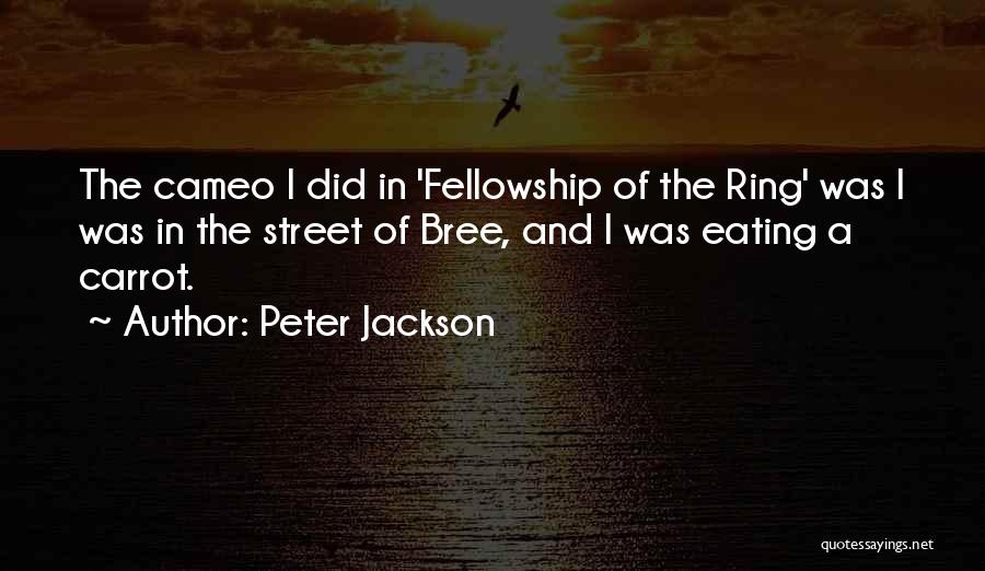 Peter Jackson Quotes: The Cameo I Did In 'fellowship Of The Ring' Was I Was In The Street Of Bree, And I Was