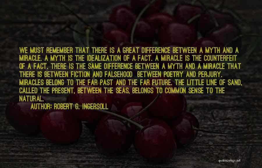 Robert G. Ingersoll Quotes: We Must Remember That There Is A Great Difference Between A Myth And A Miracle. A Myth Is The Idealization