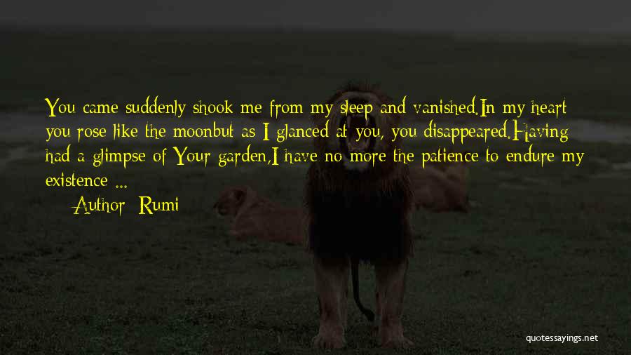 Rumi Quotes: You Came Suddenly Shook Me From My Sleep And Vanished.in My Heart You Rose Like The Moonbut As I Glanced