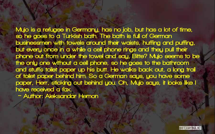 Aleksandar Hemon Quotes: Mujo Is A Refugee In Germany, Has No Job, But Has A Lot Of Time, So He Goes To A