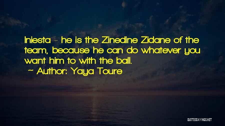 Yaya Toure Quotes: Iniesta - He Is The Zinedine Zidane Of The Team, Because He Can Do Whatever You Want Him To With