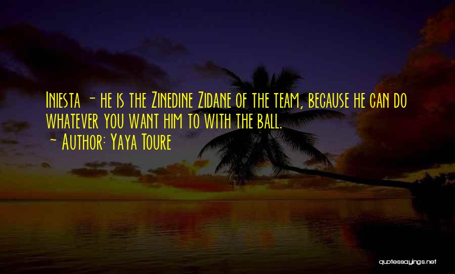 Yaya Toure Quotes: Iniesta - He Is The Zinedine Zidane Of The Team, Because He Can Do Whatever You Want Him To With