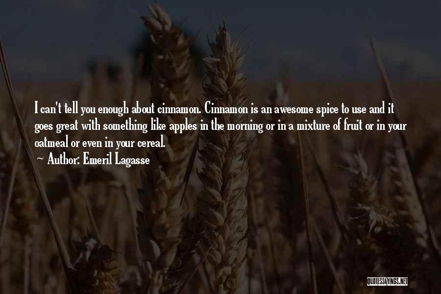 Emeril Lagasse Quotes: I Can't Tell You Enough About Cinnamon. Cinnamon Is An Awesome Spice To Use And It Goes Great With Something