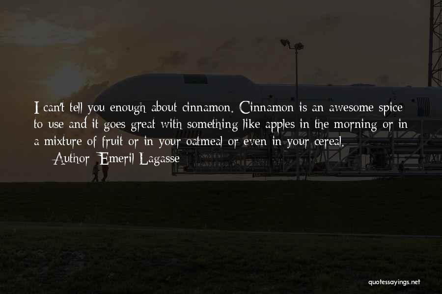 Emeril Lagasse Quotes: I Can't Tell You Enough About Cinnamon. Cinnamon Is An Awesome Spice To Use And It Goes Great With Something