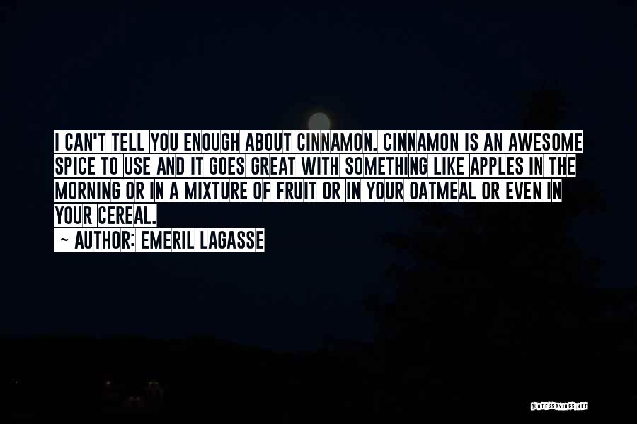 Emeril Lagasse Quotes: I Can't Tell You Enough About Cinnamon. Cinnamon Is An Awesome Spice To Use And It Goes Great With Something