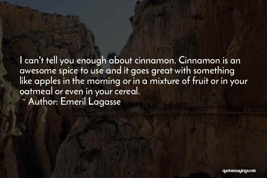 Emeril Lagasse Quotes: I Can't Tell You Enough About Cinnamon. Cinnamon Is An Awesome Spice To Use And It Goes Great With Something