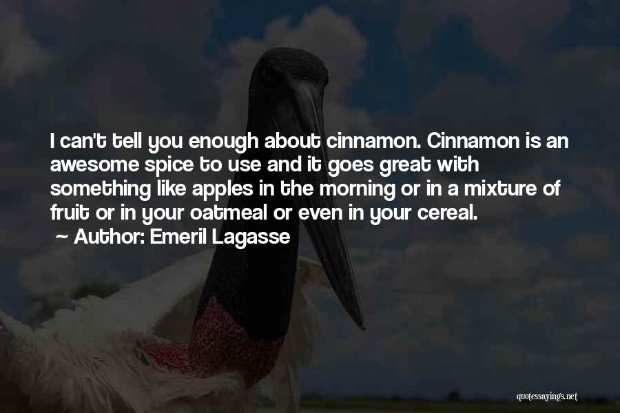 Emeril Lagasse Quotes: I Can't Tell You Enough About Cinnamon. Cinnamon Is An Awesome Spice To Use And It Goes Great With Something