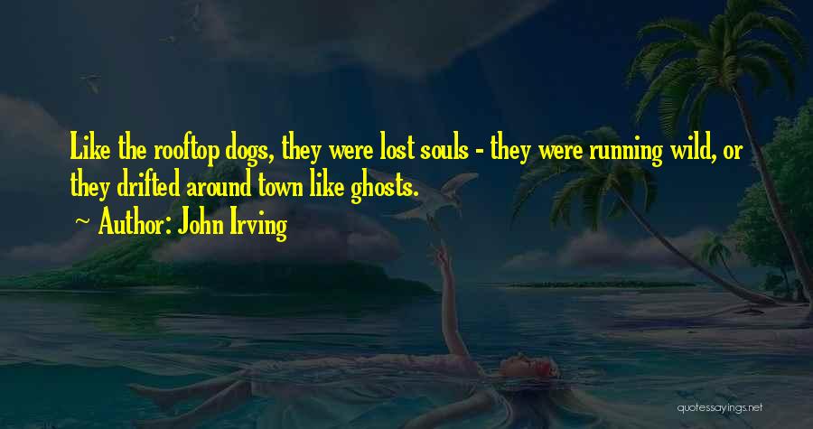 John Irving Quotes: Like The Rooftop Dogs, They Were Lost Souls - They Were Running Wild, Or They Drifted Around Town Like Ghosts.