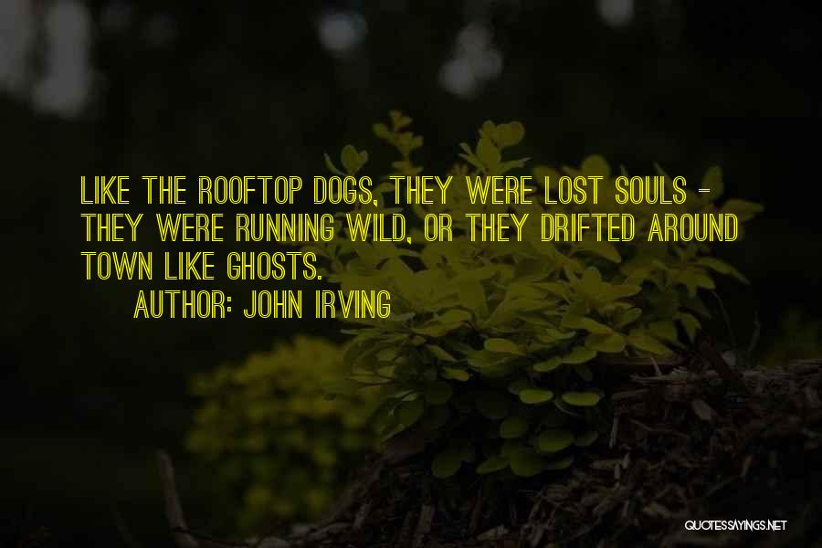John Irving Quotes: Like The Rooftop Dogs, They Were Lost Souls - They Were Running Wild, Or They Drifted Around Town Like Ghosts.