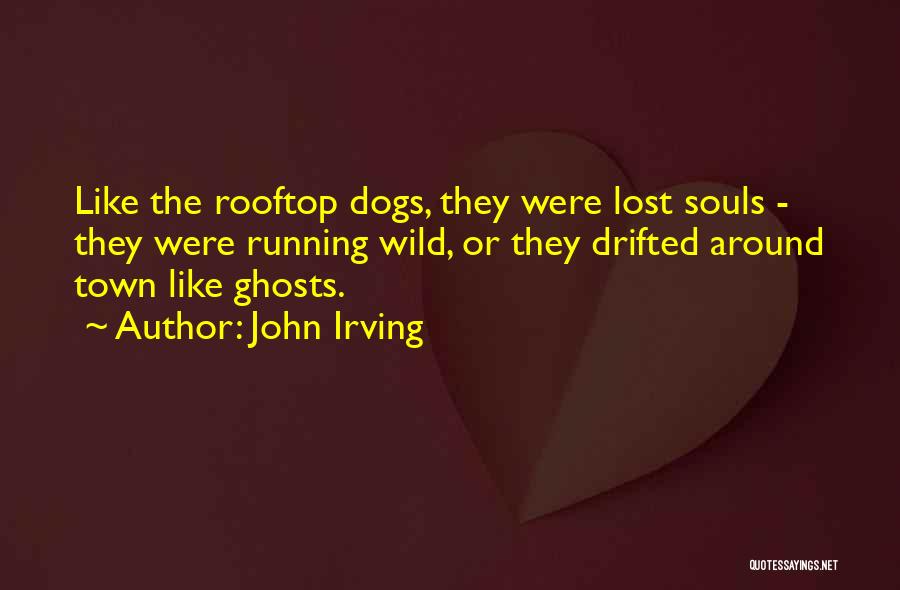 John Irving Quotes: Like The Rooftop Dogs, They Were Lost Souls - They Were Running Wild, Or They Drifted Around Town Like Ghosts.