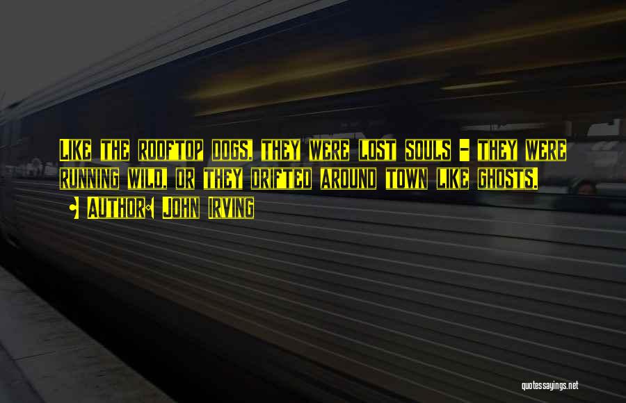 John Irving Quotes: Like The Rooftop Dogs, They Were Lost Souls - They Were Running Wild, Or They Drifted Around Town Like Ghosts.