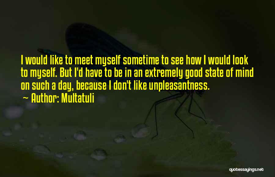 Multatuli Quotes: I Would Like To Meet Myself Sometime To See How I Would Look To Myself. But I'd Have To Be