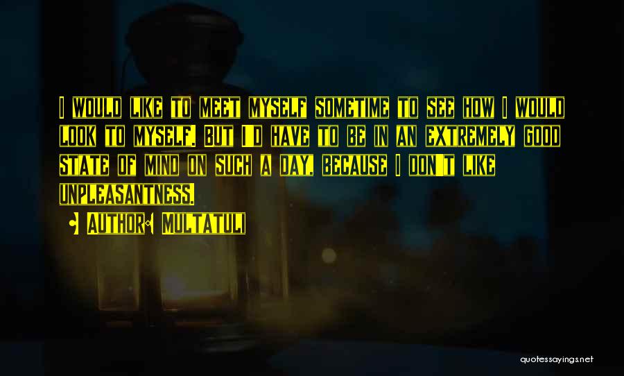 Multatuli Quotes: I Would Like To Meet Myself Sometime To See How I Would Look To Myself. But I'd Have To Be