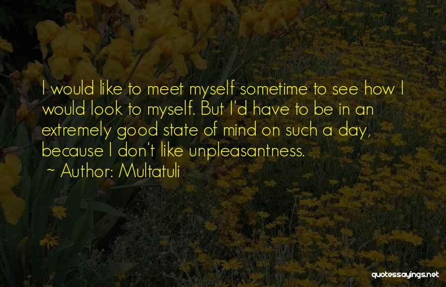 Multatuli Quotes: I Would Like To Meet Myself Sometime To See How I Would Look To Myself. But I'd Have To Be