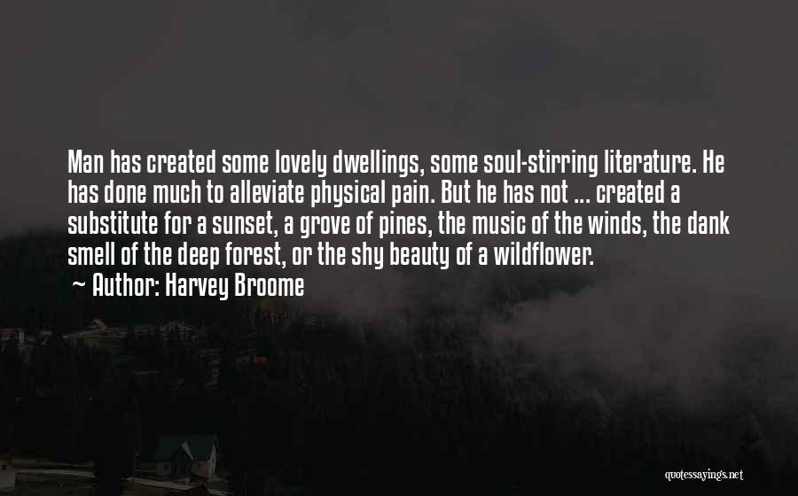 Harvey Broome Quotes: Man Has Created Some Lovely Dwellings, Some Soul-stirring Literature. He Has Done Much To Alleviate Physical Pain. But He Has