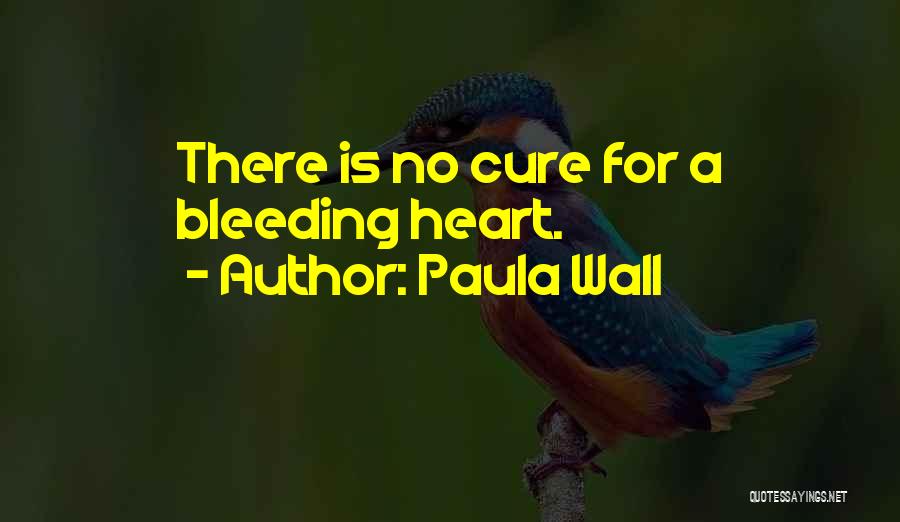 Paula Wall Quotes: There Is No Cure For A Bleeding Heart.