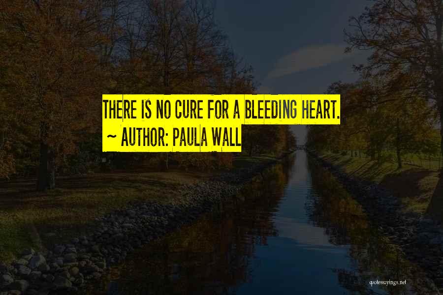 Paula Wall Quotes: There Is No Cure For A Bleeding Heart.