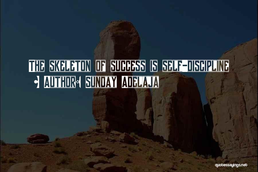 Sunday Adelaja Quotes: The Skeleton Of Success Is Self-discipline