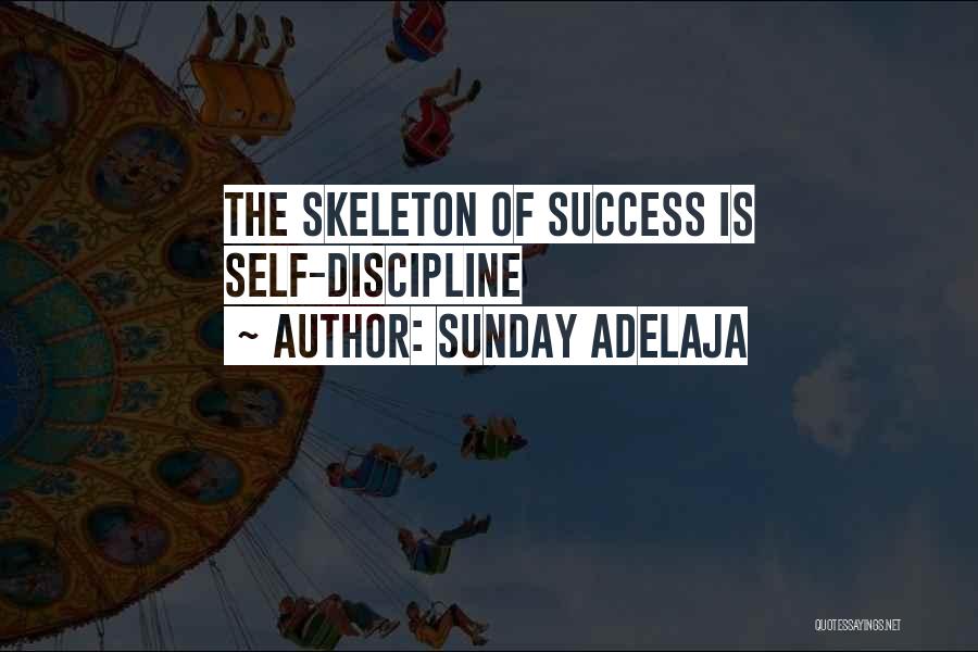 Sunday Adelaja Quotes: The Skeleton Of Success Is Self-discipline