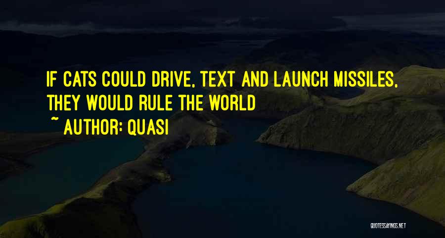 Quasi Quotes: If Cats Could Drive, Text And Launch Missiles, They Would Rule The World