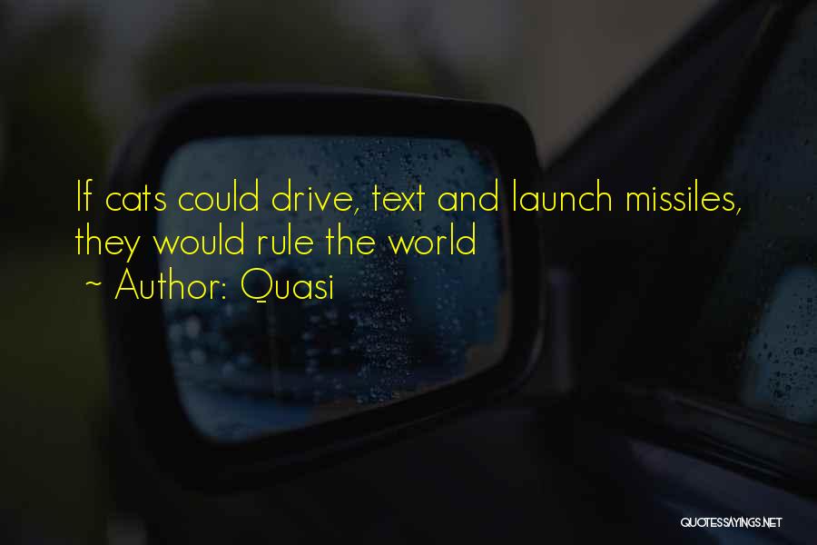 Quasi Quotes: If Cats Could Drive, Text And Launch Missiles, They Would Rule The World