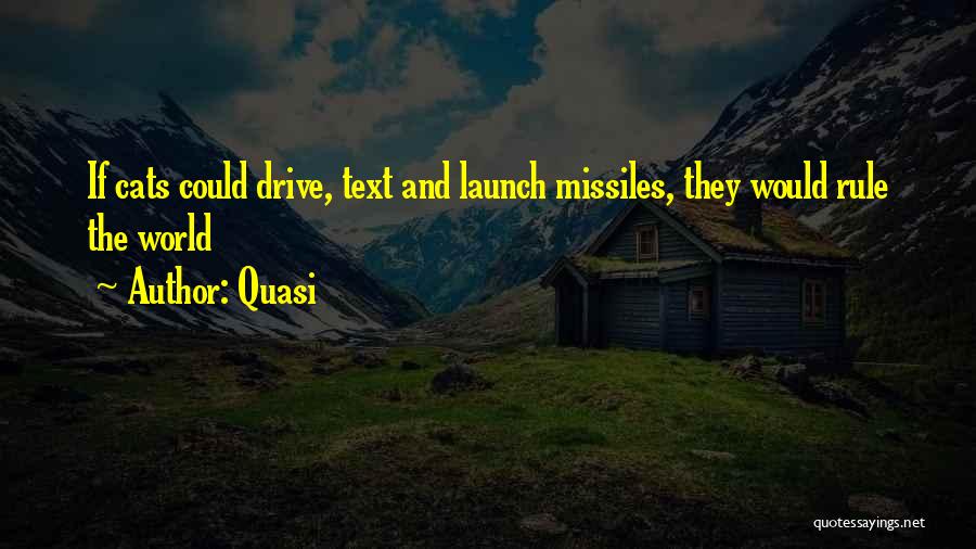 Quasi Quotes: If Cats Could Drive, Text And Launch Missiles, They Would Rule The World