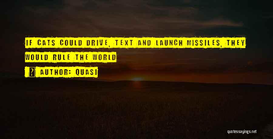 Quasi Quotes: If Cats Could Drive, Text And Launch Missiles, They Would Rule The World