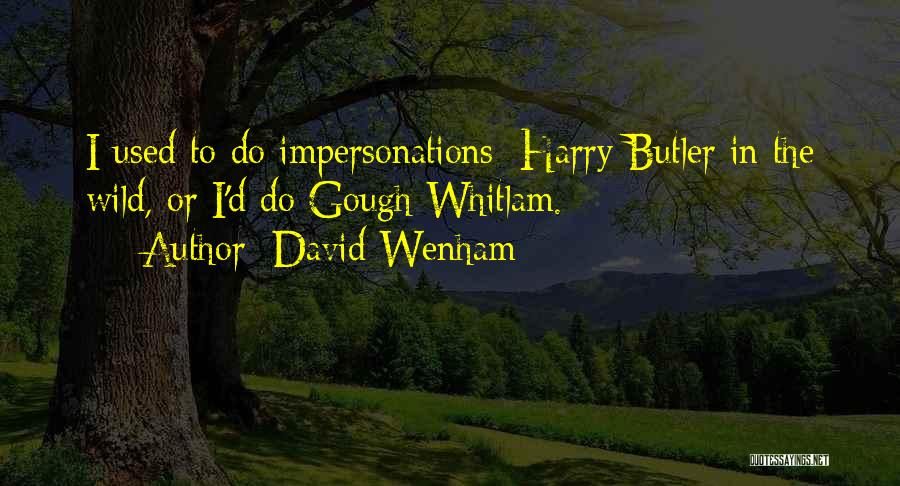 David Wenham Quotes: I Used To Do Impersonations: Harry Butler In The Wild, Or I'd Do Gough Whitlam.