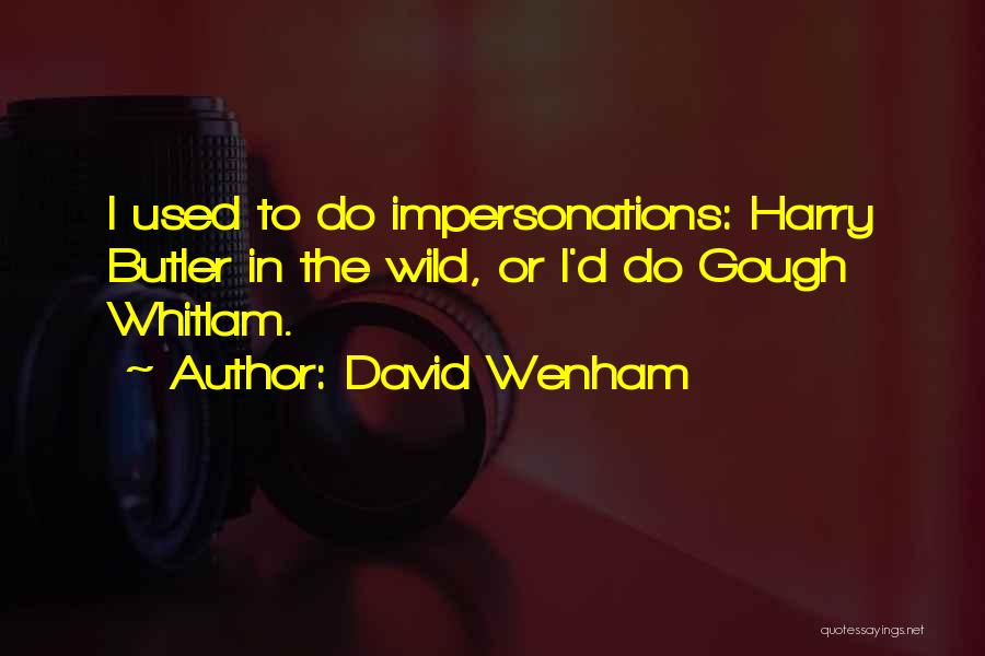 David Wenham Quotes: I Used To Do Impersonations: Harry Butler In The Wild, Or I'd Do Gough Whitlam.