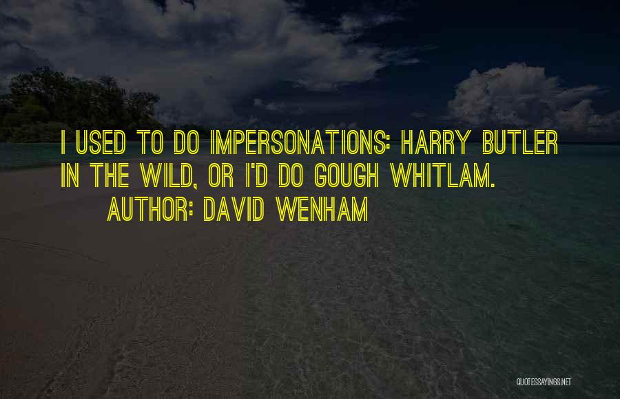 David Wenham Quotes: I Used To Do Impersonations: Harry Butler In The Wild, Or I'd Do Gough Whitlam.