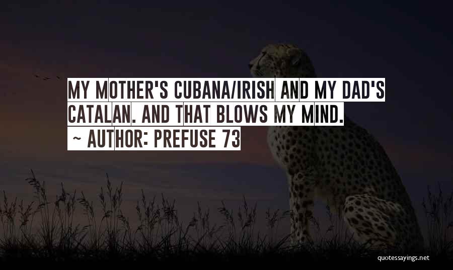 Prefuse 73 Quotes: My Mother's Cubana/irish And My Dad's Catalan. And That Blows My Mind.