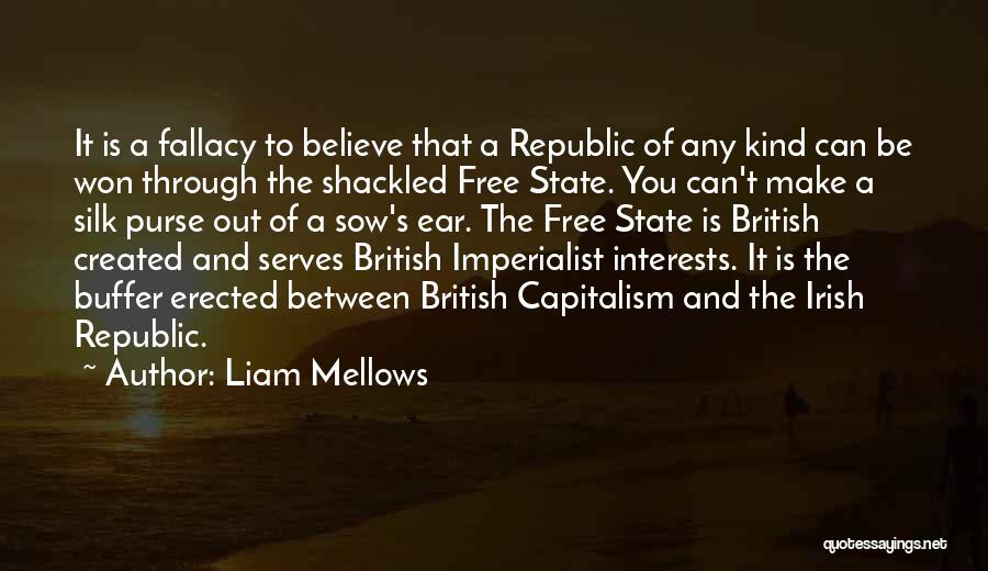 Liam Mellows Quotes: It Is A Fallacy To Believe That A Republic Of Any Kind Can Be Won Through The Shackled Free State.