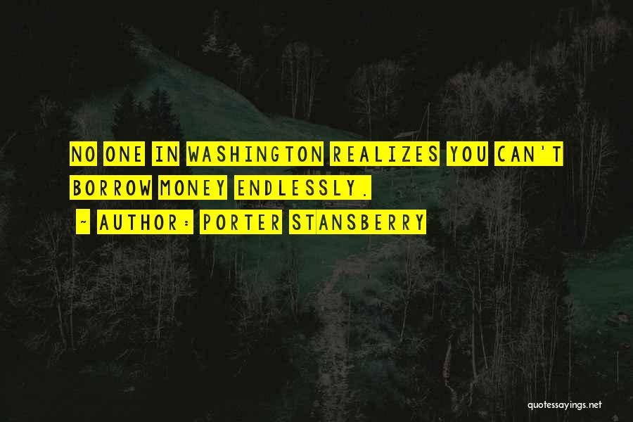 Porter Stansberry Quotes: No One In Washington Realizes You Can't Borrow Money Endlessly.