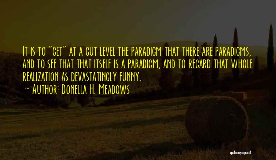 Donella H. Meadows Quotes: It Is To Get At A Gut Level The Paradigm That There Are Paradigms, And To See That That Itself