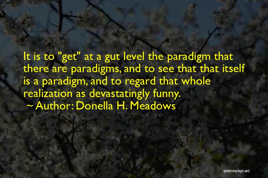 Donella H. Meadows Quotes: It Is To Get At A Gut Level The Paradigm That There Are Paradigms, And To See That That Itself