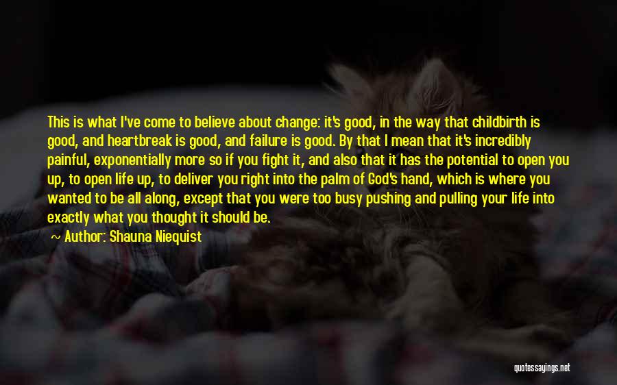 Shauna Niequist Quotes: This Is What I've Come To Believe About Change: It's Good, In The Way That Childbirth Is Good, And Heartbreak