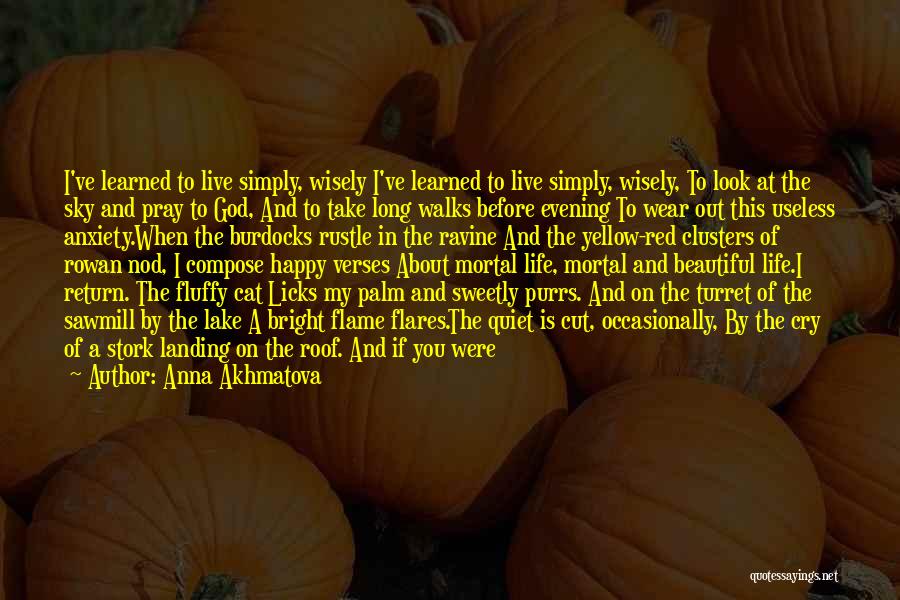 Anna Akhmatova Quotes: I've Learned To Live Simply, Wisely I've Learned To Live Simply, Wisely, To Look At The Sky And Pray To