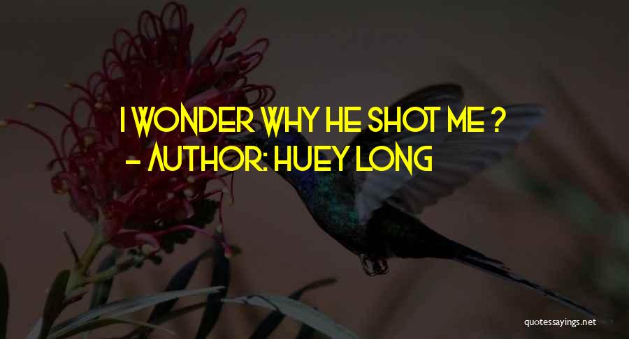 Huey Long Quotes: I Wonder Why He Shot Me ?