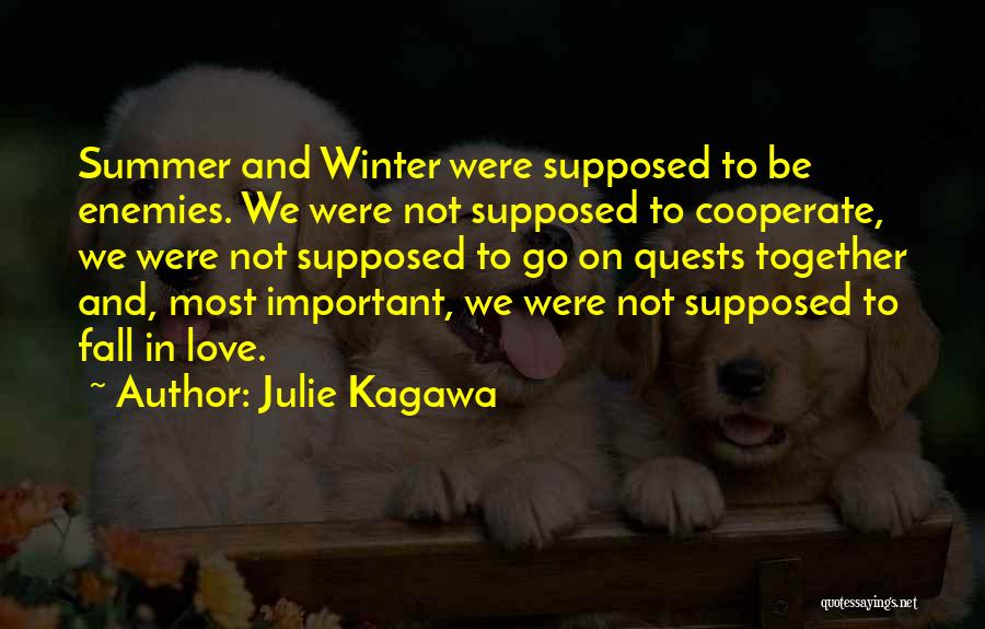 Julie Kagawa Quotes: Summer And Winter Were Supposed To Be Enemies. We Were Not Supposed To Cooperate, We Were Not Supposed To Go