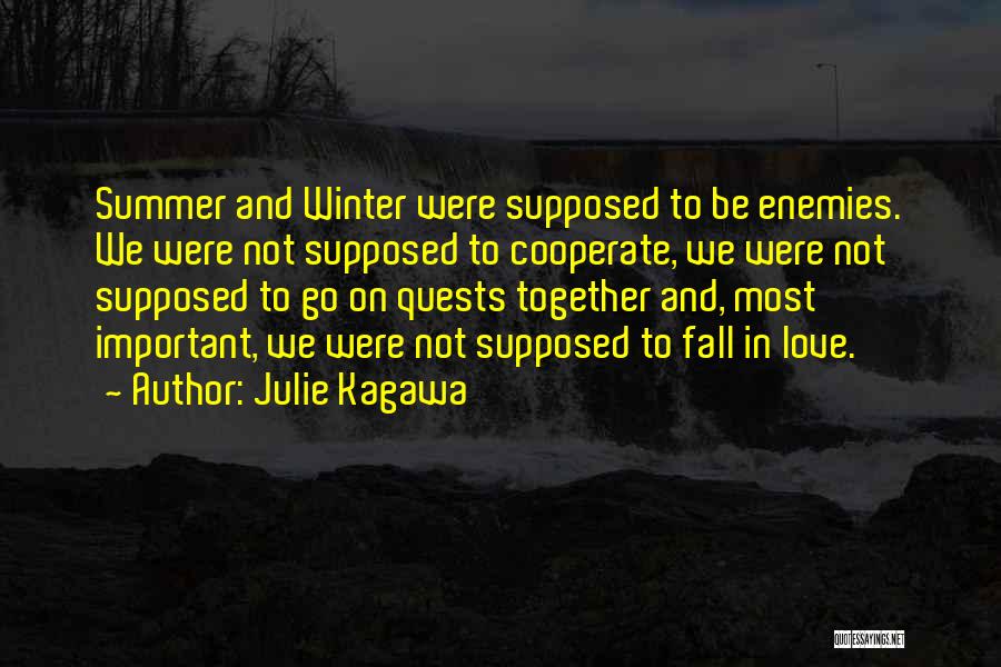 Julie Kagawa Quotes: Summer And Winter Were Supposed To Be Enemies. We Were Not Supposed To Cooperate, We Were Not Supposed To Go
