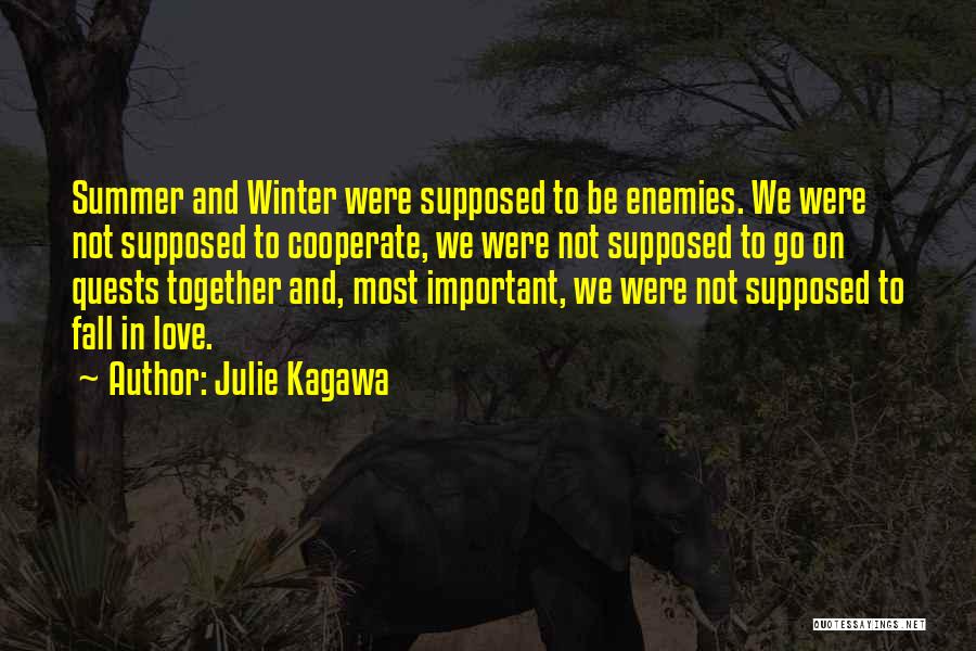 Julie Kagawa Quotes: Summer And Winter Were Supposed To Be Enemies. We Were Not Supposed To Cooperate, We Were Not Supposed To Go