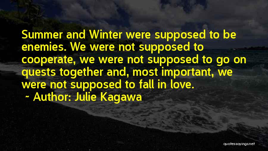 Julie Kagawa Quotes: Summer And Winter Were Supposed To Be Enemies. We Were Not Supposed To Cooperate, We Were Not Supposed To Go
