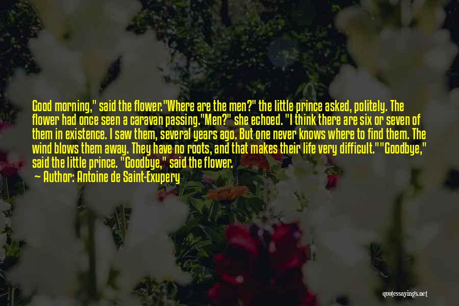 Antoine De Saint-Exupery Quotes: Good Morning, Said The Flower.where Are The Men? The Little Prince Asked, Politely. The Flower Had Once Seen A Caravan