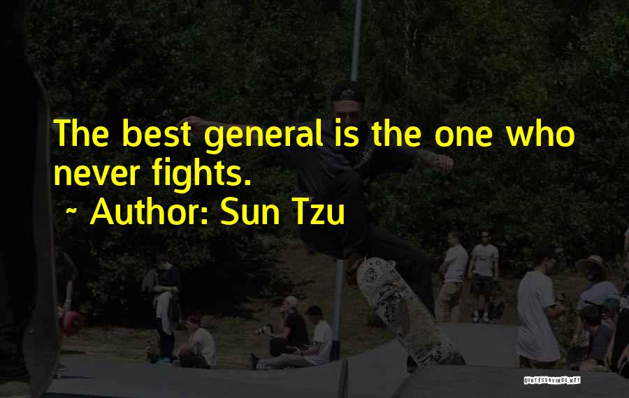Sun Tzu Quotes: The Best General Is The One Who Never Fights.
