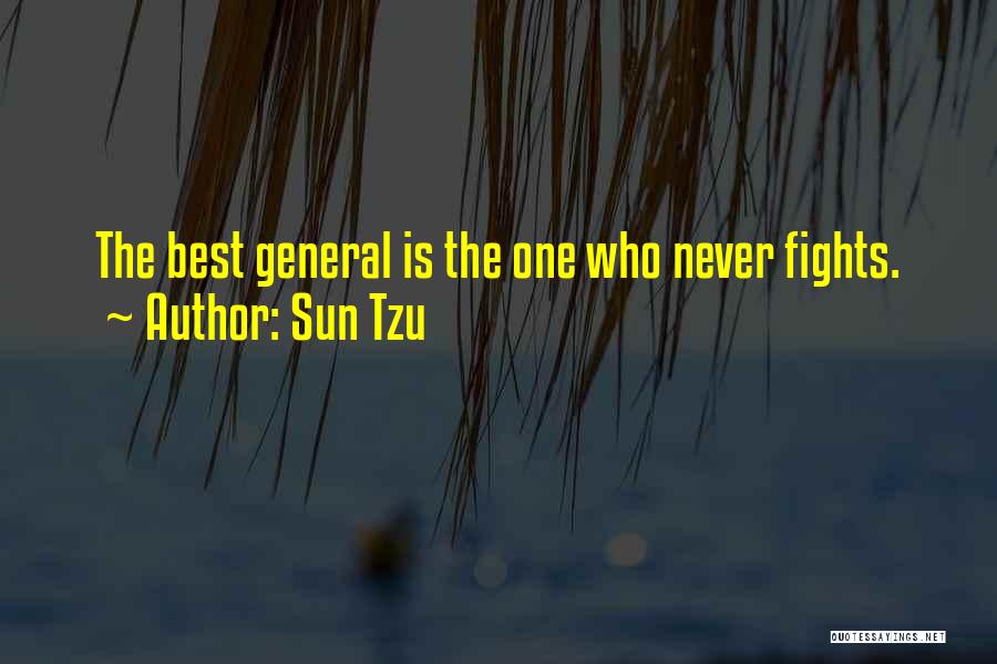 Sun Tzu Quotes: The Best General Is The One Who Never Fights.
