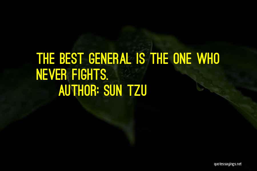 Sun Tzu Quotes: The Best General Is The One Who Never Fights.