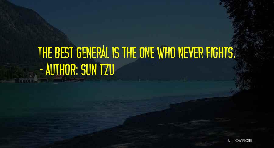 Sun Tzu Quotes: The Best General Is The One Who Never Fights.